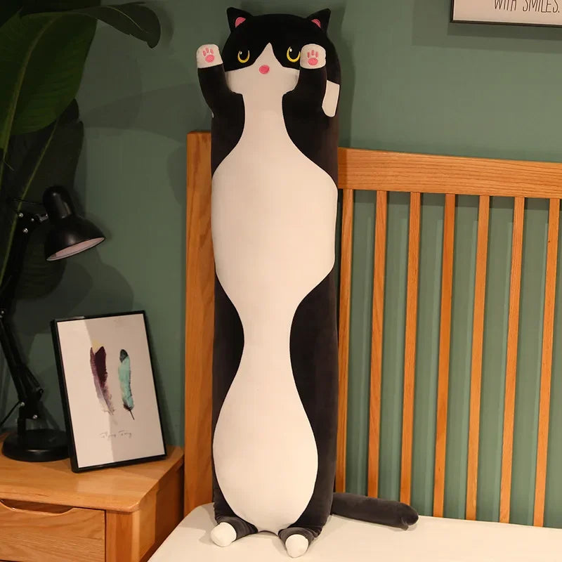 Soft Long Cat Plush Toys Office Nap Pillow Bed Sleep Home Decor Doll for Kids Girl Gift
