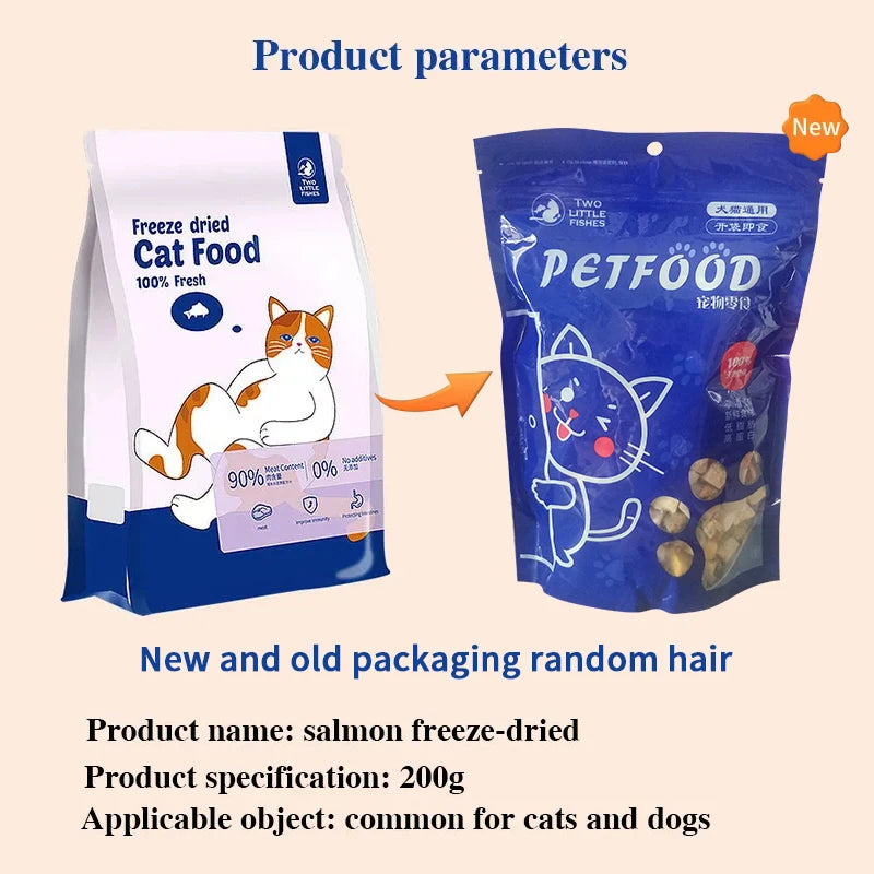 Freeze-dried cat snacks
