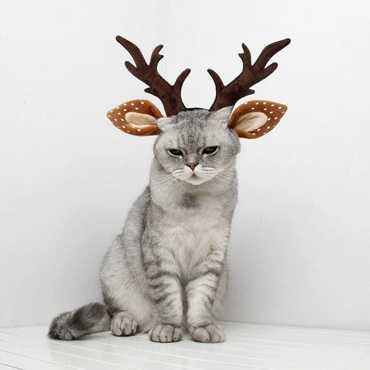 Christmas Hat Headgear Adjustable Accessories for Cat Puppy Christmas Costume Dropship